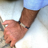 MARCO - customizable bracelet silver medal 30x10mm